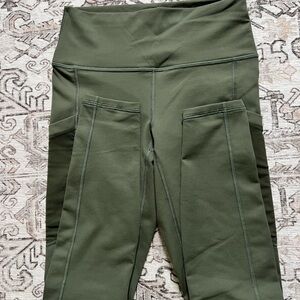 Fabletics leggings. XS Olive green 3/4 length with pockets.